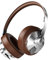 iKF Auriculares inalámbricos de metal, sonido de calidad de estudio para productores de música, DJ y raperos, diseño retro, ANC, tiempo de reproducción de 75 horas, Bluetooth 5.4, almohadillas