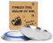 Supet Cat Food Bowls, Whisker Fatigue Cat Dishes, Stainless Steel Non-Slip Cat Plates, 6.7 Shallow Wide Cat Bowls for Indoor Cats, Whisker Friendly Kitten Bowls for Wet & Dry Food (Blue 2 PCS)