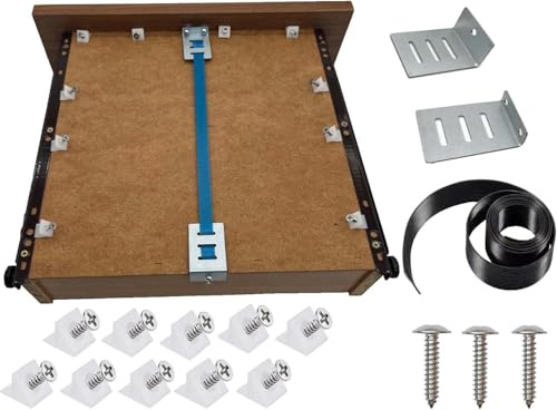 ROKEL Drawer Repair Kit with Wedges – 2 Pack Drawer Bottom Sagging Repair Fixing Kit & 20 Pcs Mending Wedges with Screws. Drawer Strengthener Supports Chest of Drawers & Cabinets (2 Kit + 20 Wedges)