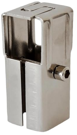 MagiDeal Vierkantrohrverbinder für 25 mm x 25 mm Verbindungsstück Vierkantrohr für Standzubehör, Vielseitig, Leicht, Stabil, Endschienen, Klemmen, Hardware, 2 Wege, 80mm