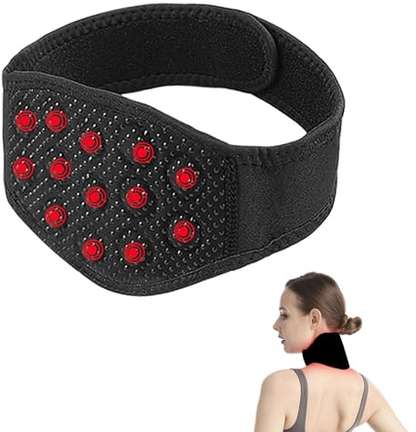 Turmalin Selbsterwärmender Nackengürtel, Wärmekissen Nackenstütze, Turmalin Nackenwärmer, Wärmende Nackenbandage, Nacken Heizkissen, Selbstwärmend Verstellbare Cervicalstütze für Nackenschmerzen