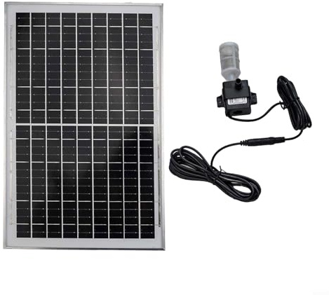 10W Solar Water 12V Submersible with Adjustable Panel for Fish Pond Oxygen Circulation and Outdoor Water Reservoir, Deep Well and Borehole Use