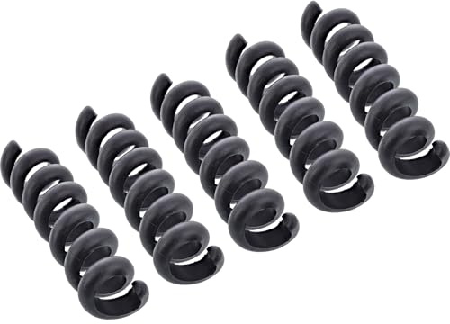 InLine Kabelspirale Kabelmanager 1-Fach zum Bündeln von Kabeln im Büro oder unterwegs, flexibel und wiederverwendbar, schwarz, 65x30mm, 5er Pack, 59972C