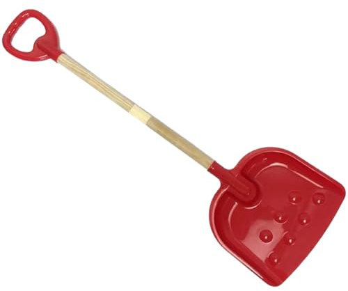 Violiica Abnehmbare Schneeschaufel für Kinder mit verstellbarem Holzgriff und Kunststoffschaufel, Rot/Blau/Rosa