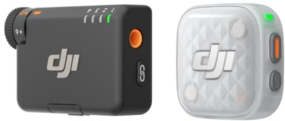 DJI Mic Mini 2S (1 TX + 1 RX), AI Noise Canceling | Wireless Microphone, 28h Internal Storage, 32-bit Float Internal Recording, OsmoAudio Connection, Wide Compatibility
