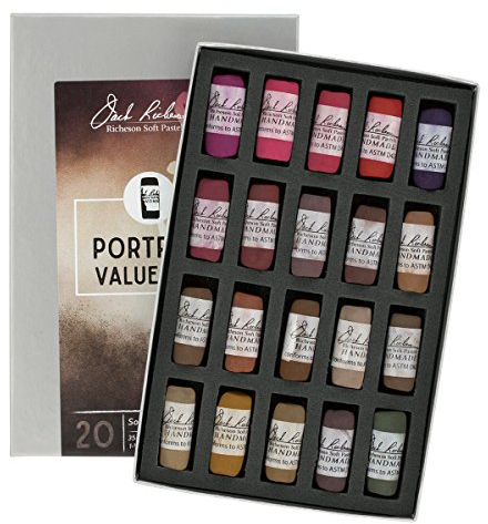 Jack Richeson 422937 Handgerollte weiche Pastellkreide im Hochformat (20-teiliges Set)