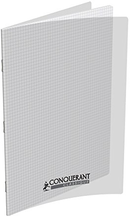 Eroberer 400099747 Notizbuch Heft A4 Umschlag, 48 Seiten kariert 5x 5 farblos, 10 er Pack