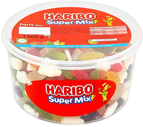 Haribo Supermix Sweets Party Tub, 1kg