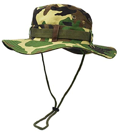 UltraKey Sonnenschutzhut mit breiter Krempe, doppelschichtig, klassischer US Kampfsport Stil Buschsch-Dschungel-Sonnenschutz für Angeln, Jagd, Camping Tarnen