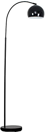 MiniSun | Modern Designer Style Black Floor Lamp with a Gloss Black Light Shade | Floor Lamps & Torchieres, Home Décor & Improvement Essential | Includes 6W LED E27 Light Bulb