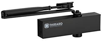 THIRARD - Ferme-Porte Automatique Hydraulique - Design Force 3 - Usage Intérieur et Pratique - Réglage Vitesse - Finition Élégante - Installation Facile - Noir