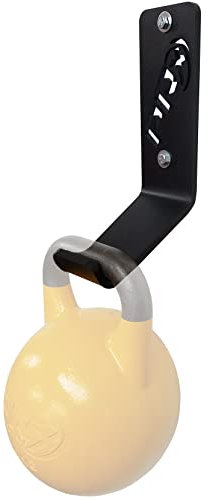 PRx Performance Kettlebell Storage Holder (1), Wall Mounted Kettle Bell Holder Hanger, Space Saving Home or Commercial Gym Accessory, USA Made Steel with Black Powder Coating…