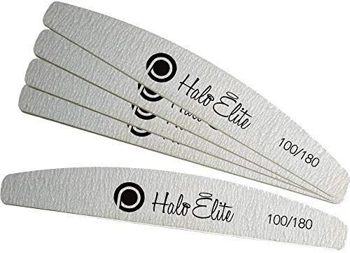 Pure Nails Halo Elite Zebra Moon Nail Foam Files - 100/180 Grit (Pack Of 5)