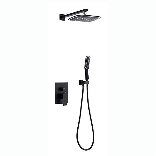 Robinet de douche, robinets de baignoire noirs Mélangeur d'eau froide et d'eau chaude Mitigeur simpler