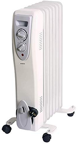 IN RADIADOR DE Aceite INFINITON Desde 700W/3000W (Control de Temperatura con termostato mecánico, 3 Niveles de Potencia, Soporte Anti-vuelco con Ruedas) (2000W)