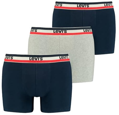 Levi's Herren Boxer Underwear, Navy/Grey, XXL