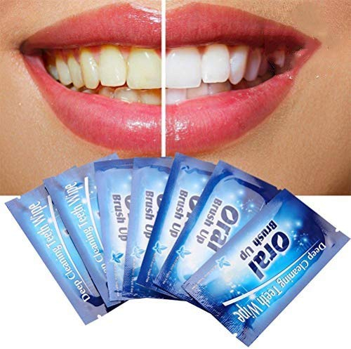 LifeBest 50 Stück Einweg-Wischtuch Oral Brush Up Finger für Tiefenreinigungstücher Zahnzahn Mundpflege Zahnreinigung Zahnaufhellungstücher Einweg-Fingerzahnbürste