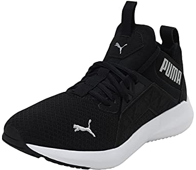PUMA Femme SOFTRIDE Enzo NXT Wn's Chaussure de Course sur Route, Black-Metallic Silver, 38 EU Étroit