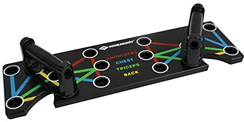 Schildkröt Push-Up Multitrainer, Push Up Board für das Muskelaufbautraining, Trainingsgerät für Zuhause, inkl. Farbcodierung, rutschfeste Griffe und Anti-Rutsch-Pads auf der Unterseite, 960144