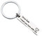 AMDXD Porte-Clés, Porte-Clés Acier Inoxydable Rectangle Drive Safe I Need You Here with me Style A, Argent, 0.9 X 2.8CM