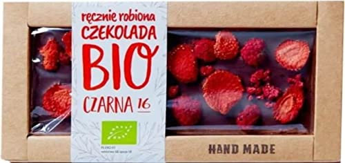 CHOCOLATE DE POSTRE CON FRESAS Y FRAMBUESAS BIO 53 g - CUKIERNIA STAROPOLSKA