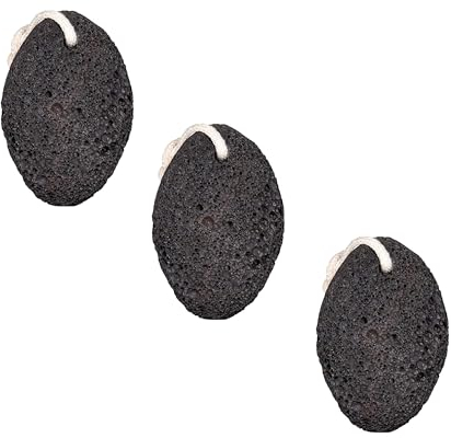 Natur Bimsstein aus Lava Stein, Extra Groß 10-12 cm, Fußpflege Ferse Pediküre Fersen Hornhaut Entferner Vulkanlava Vulkanstein Pumice Stone Vulkan, Hornhautentferner für Füße und Hände (3 Stück)