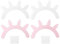 Tomotato 4 Stück 3D Wimpern Wandtattoo Wand Aufkleber Holz Wimpern Wandaufkleber Babyzimmer Deko Rosa Weiß Wanddekoration Wandtattoo Schlafende Wimpern Wand Aufkleber Schlafzimmer Wanddekoration