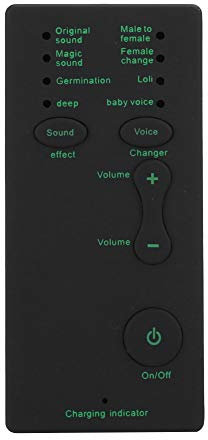 Mini Voice Changer Device, Portable Live Sound Card, 7 Different Voice Converter, Plug and Play, for Mobile Phone, Computer, Laptop, for PS4/XBOX