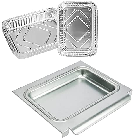 Uniflasy 67047 Catch Pan for Weber Spirit/Spirit II 200/300 Genesis and Genesis II LX200/300 Series Grill for Weber Traveler Drip Tray with 6415 Aluminum Liner, Replacement for Weber 67047 83156 6415