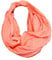 J26 Dots Punkte Seide Sommer Loop Farbverlauf Silk Uni Rundschal Schlauchschal Stola Schal leicht (Coral)