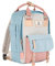 SEVENTEEN LONDON – Unisex ‘Camden’ Rucksack in cremefarbig, rosa, und hellblau mit einem modernen und verschieden tragbaren Design – perfekt für 13-Zoll-Laptops