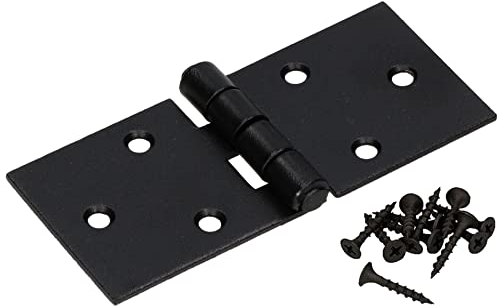 KOTARBAU® Bisagra de acero inoxidable, Bisagra para puertas y muebles, 100 x 45 mm, Bisagra de libro, Bisagras de puerta, Nudo enrollado, Conector, Bisagra de doble hoja, Bisagra negra