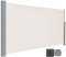 LARMNEE Seitenmarkise mit Stahl-Kasten, 190 x 450 cm, Markise ausziehbar, Sonnenschutz, Seitenrollo, Blickdicht, für Garten, Terrasse, Balkon, Beige EBE1945TBP02