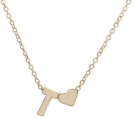 TianWlio Damen Halskette änhänger Kette Valentinstag Halskette mit Herz aus Legierung Convenience Partygirl Kette Halskette Schmuck Anhänger Valentinstag (T, One Size)