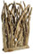 Raumteiler Wohndekoration Skulptur aus Teak-Treibholz/Teakholz ca. 142x100x17 cm