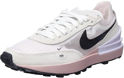 Nike Damen Waffle One Sneaker, White/Black-PINK Oxford-Pearl PINK, 44 EU