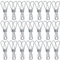 XxinXrong80 Pièces Pinces à Linge, Épingles en Acier Inoxydable, Pinces à Linge en Métal pour Serviette Vêtements Chaussettes Fichiers Scellement Alimentaire - Argent