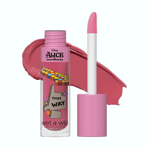 Wet n Wild Alice im Wunderland Lip & Cheek Color, cremig natürlicher Look für Lippen und Wangen, gewichtslose Formel, die nahtlos verblendet, That Way Farbton