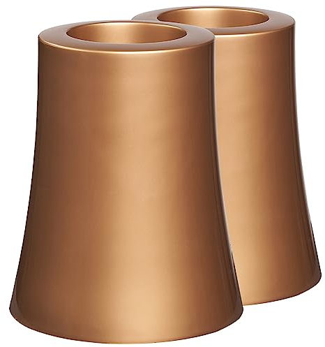 TYMAR Grabvase aus Kunststoff, Friedhofsvase für Grabschmuck, geeignet für Grabgestecke, Kunstblumen und frische Blumen, wetterfest(H=26,5 cm; .(2pack) Gold)