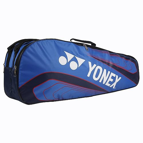 YONEX Badminton Kitbag BT5 | 2 Reißverschlussfächer zur Aufbewahrung von 3 Schlägern und Kleidung |, Königsblau, Marineblau, L, Sportlich