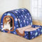 Große Hundehütte, Hundehütte, luxuriös, warmes Hundekissen, XL, XXL, für den Innenbereich, großes Hundebett, Katzenhöhle, Iglu, für drinnen und draußen, waschbar (Größe M 45 x 38 x 36 cm, C)