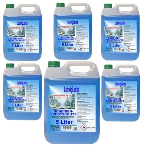 LudwigLacke Scheiben Frostschutz -30°C 1x 5 Liter Kanister (6 Kanister)