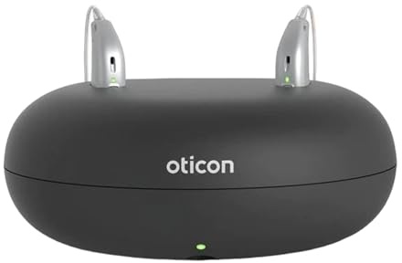 Oticon Charger 1.0 - Desktop-Ladegerät Ersatz, kompatibel mit miniRITE R Oticon, Sonic, Bernafon Wiederaufladbaren Hörgeräten