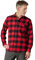 LAPASA Chemise Flanelle Homme 100% Coton Manches Longues Chemise de Bûcheron à Carreaux Douce & Confortable M138 Rouge & Noir XL