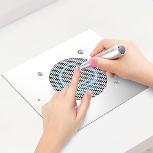 BLUETOP Nail Dust Collector 60W Nail Vacuum Cleaner Table Embedded Dust Extractor Vacuum Professional Built in Desktop Nail Dust Collector Quiet Nail Fan Low Noise for Nail Salon Home