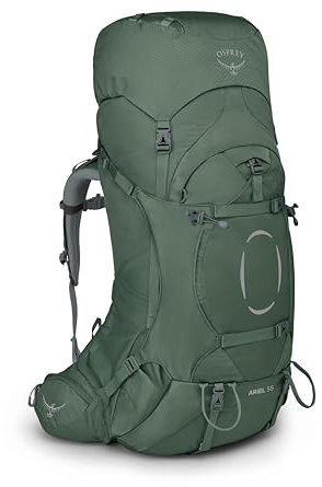 Osprey Ariel Unisex Rucksack, 55L, Koseret Green, XS/S