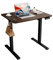 ERGOMAKER Elektrisch Höhenverstellbarer Schreibtisch 80×60 cm – Kleiner Stehschreibtisch mit 2-teiliger Tischplatte, Schreibtisch Höhenverstellbar für Home Office,Walnuss