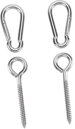 BESTonZON Swing Hook Chair Hanging Accessories Spring Hooks Fixing Accessories Connection Buckle Kit for Indoor Outdoor Use