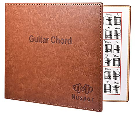 6-saitiges Akustikbuch, Gitarren-Akkordtabelle, Ideal für Anfänger Zum Lernen, übersichtliches Display, aus Hochwertigem PU und Papier, Passt in Einen Rucksack