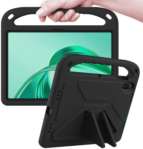 ATOOZ Kids Case for Honor Pad X8a /X8b 11-inch 2024 2026, Black | Shockproof Cover, Built-in Handle Stand, Easy Carrying, Hands-Free Viewing, For Honor X8a /X8b Tablet